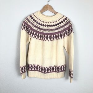 Vintage Loden Plankl Fairisle Pullover Sweater sz S